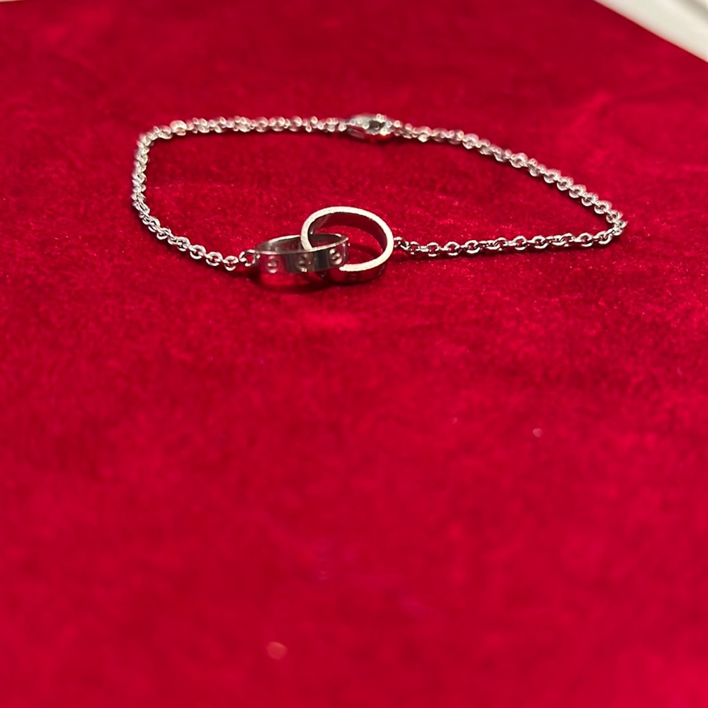 LOVE bracelet, 18K white gold